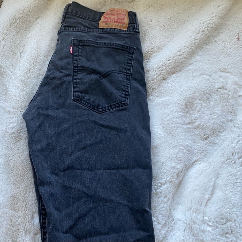 Levi black straight leg jeans